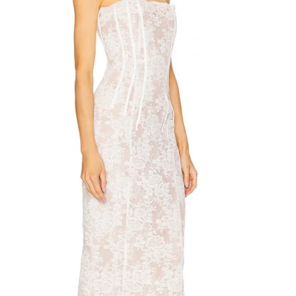 V. Chapman Capulet Strapless Corset Chantilly Lace Dress Size 14 NWT - Picture 2 of 2